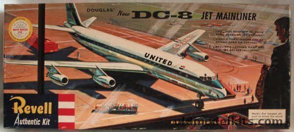 Revell 1/143 Douglas DC-8 Jet Mainliner United Airlines 'S' Kit, H248-129 plastic model kit